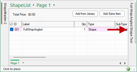 Hover over title tab to display property sheet - Click to expand